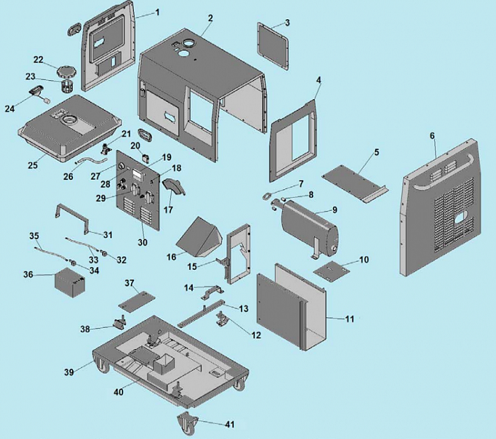 2 БАК - АККУМУЛЯТОР ГЕНЕРАТОР CHAMPION GG7500ES