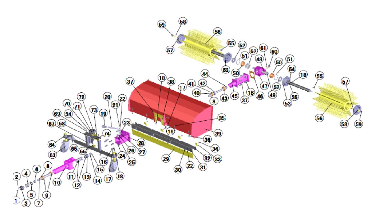 ЗАПЧАСТИ ДЛЯ МОТОБЛОКА БЕНЗИНОВОГО ELITECH КБ 360М (ЩЕТКА)