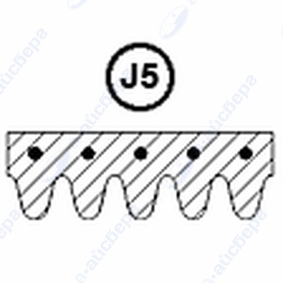 Ремень 1208 J5 Haier 0020300385